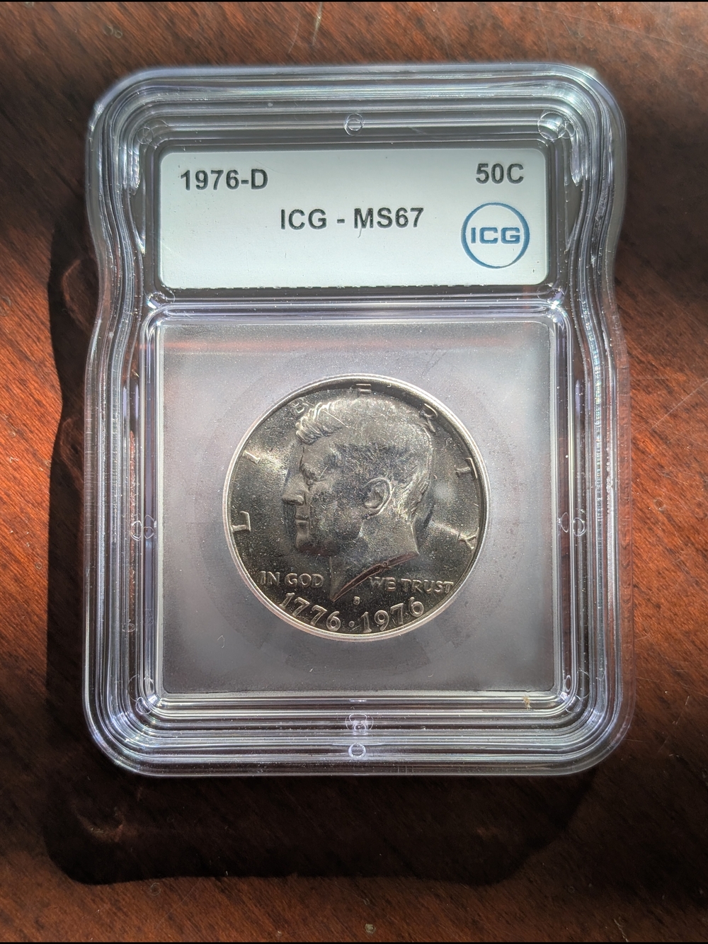 ICG Graded 1976-D Kennedy Half Dollar - Rare Grade MS67